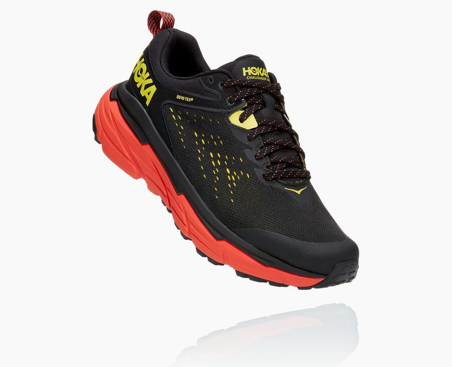 Chaussure Trail Hoka One One Challenger Atr 6 Gore-Tex Homme - Noir/Rouge - PRY-186247